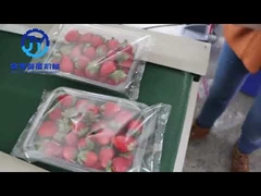 Fruit vegetable with tray package flow packing machine