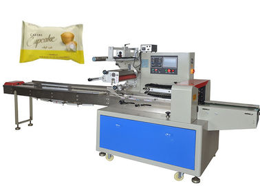 High Speed Food Packaging Machine , Automatic Sponge Cake Wrapping Machine