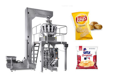 Puffed Food Vertical Wrapping Machine With Multi Heads Weigher Touch Screen