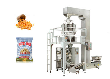 Popcorn Vertical Granular Packing Machine With 10 Heads Weigher Low Noise